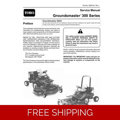 TORO GROUNDMASTER 300 SERIES